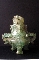 CHINESE-ART JADE CORO and COVER green 19th 19.3 cm. ORDER INQUIRE.....