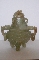 CHINESE-ART JADE CORO and COVER restored 19th 24 cm. foto 2