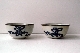 CHINESE BLUE and WHITE porcelain pair bowls 19th Century 10.7 cm. diam silber. SOLD!