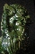 CHINESE FOO DOG ceramic green-glazed 20th 58 cm. foto 2