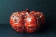 CHINESE RED lacquer box marrow 19th Century 15 cm. diam foto 4