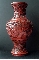 CHINESE RED LACQUER VASE QIANLONG period.37.5 cm. foto 2