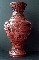 CHINESE RED LACQUER VASE QIANLONG period.37.5 cm. foto 5