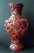 CHINESE RED LACQUER VASE QIANLONG period.37.5 cm. foto 6