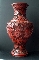 CHINESE RED LACQUER VASE QIANLONG period.37.5 cm. SOLD!